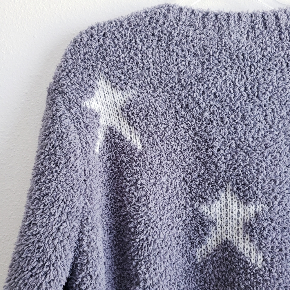 POL Crew Star Sherpa Long Sleeve Sweater - Picture 4 of 5